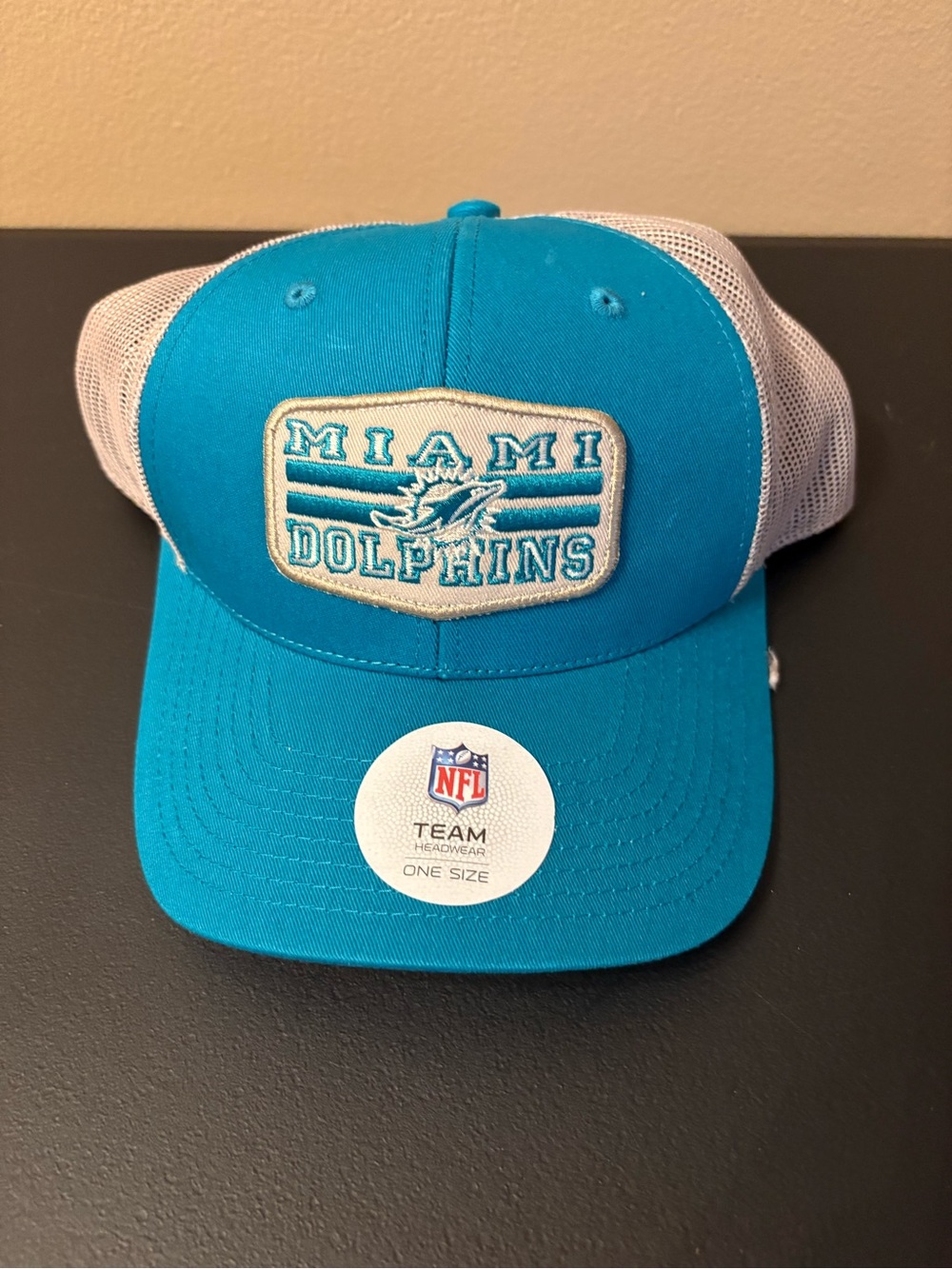 NFL Miami Dolphins Teal & White Mesh Trucker Hat